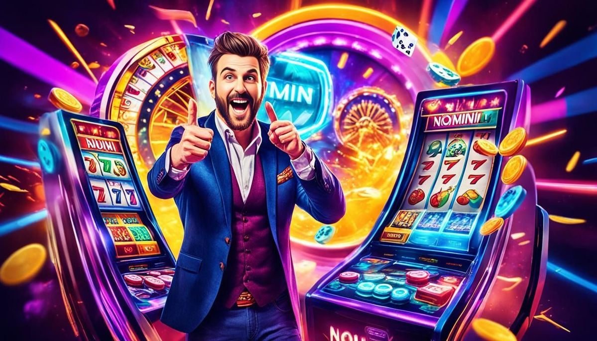 Antarmuka aplikasi kaisar 303 menampilkan menu permainan, Live Dealer, dan opsi deposit DANA